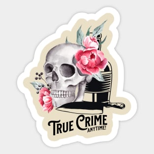 True Crime in Black Sticker